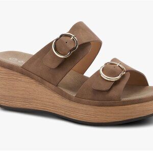 PATRIZIA Women's SHANIHO Slide Brown Size 8.5 Comfort Lightweight Chic Classy